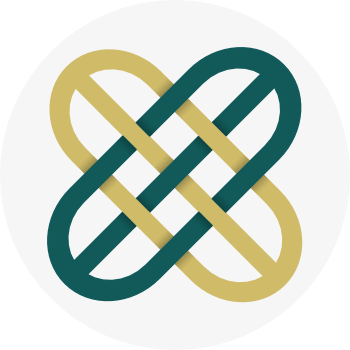 Diagonally intersecting gold and green over shapes with lines through them. This is the GxP Source logo.